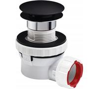 Wirquin | Syphon lavabo Nano - noir mat - clic-clac - haut débit, résistant à la température