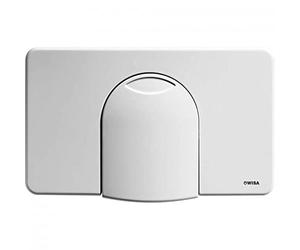 Wisa Plaque de déclenchement série 2100 - Blanc brillant - Compatible avec les réservoirs WISA 2100 - Montage mural - Surface polie - Plastique - Robuste et élégante