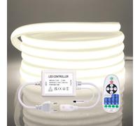 Wisada 220V Néon Ruban à LED 17m,288LEDs/M Neon COB LED Strip Light,23 clés IR Dimmable Rope Lights,750W Flex Waterproof Neon Bande Lumineuse for Indoors Bedroom TV Backlight Cabinets DIY Decor