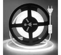 Wisada Bande Lumineuse LED COB, 240 LED/M avec Interrupteur, Bande Néon Flex 220V, Corde Lumineuse Néon Découpable pour Décoration d'Intérieur (Lumière blanche (6000-6500K), 3M)
