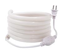 Wisada Ruban LED 20M, Blanc Chaud Dimmable Bande LED Lumineuse, 220 V Silicone IP65 Etanche 3000K Découpable Flexible Néon Lumière pour Chambre, Fête, Maison, Cuisine, Décoration, Bar etc (4m, Blanc)