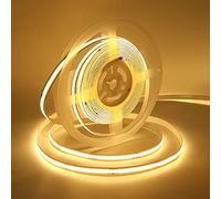 Wisada Ruban LED USB Blanc Chaud Etanche IP65,COB Led 5V 320 led/m Lumiere LED 5M Exterieur Bande Lumineux Bandeau Led Ruban à LED avec prise EU pas besoin de transformateur (2M, Blanc chaud)