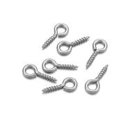 Wisafory Lot de 200 mini œillets à vis auto-taraudeuses pour bois, liège, bouteilles, bricolage, fabrication de bijoux, en acier inoxydable, 4 x 8 mm