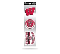 Wisconsin Badgers Triple Retro Throwback Spirit Autocollants plats en vinyle pour voiture ou maison University of