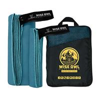 Wise Owl Outfitters Serviette de Camping Ultra Douce et compacte en Microfibre à séchage Rapide - Idéale pour Le Fitness, la randonnée, Le Yoga, Les Voyages, Le Sport, la randonnée et la Salle de