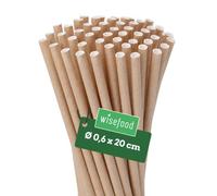 Wisefood® Paille Papier [20 cm Ø 6] Smoothie Milkshake Paille [Brun] Paille cocktail Slushy pour Bar Mariage Anniversaire [500 pcs.] Restaurant Pailles Carton jetables | Paille decorative Carton
