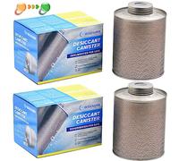 WiseSorb - Lot de 2 Déshumidificateurs de 750g réutilisables à base de gel de silice indicateur orange → vert - Idéal pour coffre fort, placards, camping car - Protection efficace contre l’humidité