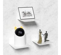 Wisfame Petite Etagere Murale sans Percage, Mini Etagere Douche Blanche