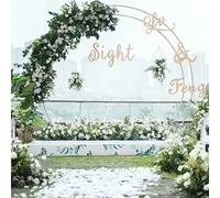 WISFOR 2,4m arche ronde mariage double tube bricolage fer décoratif jardin cadre floral mariage arche pour décoration de mariage extérieur intérieur