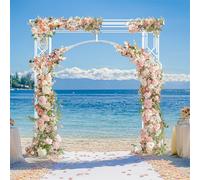 WISFOR Arche de Roses, Extra Style Arche de Mariage Cadre de Fond Métal Décoration Ballon Cabine Photo DIY Fer Cadre Fleur Mariage Arche