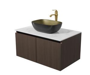 WISFOR Ensemble de meubles de salle de bains lavabo incl. meuble bas/lavabo/robinet, 80 x 50 x 69 cm