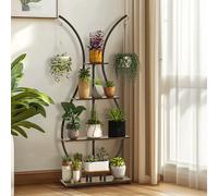 WISFOR Étagère à fleurs Étagère à fleurs, hauteur 181 cm Étagère à plantes, plusieurs étages Étagère à fleurs Support pour plantes Banquette à fleurs Escalier pour plantes Étagère sur pied
