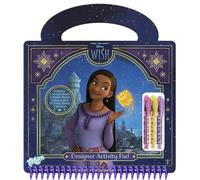 Wish Livre de coloriage Disney et livre d'activités créatives avec pochoirs, autocollants, mini stylos gel, couverture rigide et reliure à spirale, pour enfants et fans de Disney, multicolore
