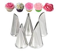 WishesMar 5 Douille à Pâtisserie Pétale en Acier Inoxydable pour Décoration de Gâteaux, Tarte, Biscuits, Cupcakes, Gâteau et Cookies