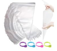 WishesMar Lot de Poches à Douille Jetables 100 Pièces Très Grand Épaissi 55 cm - Poches à Pâtisserie Jetables Sacs à Douille pour Glaçage Gâteau, Cupcakes, Desserts, Gâteaux, Décoration