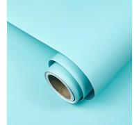 wishFIRE Papier Peint Auto-Adhésif Bleu Canard, Vinyle Mat, Moderne, 1200g, 40cm x 12m, 4.8m², Pour Murs et Meubles