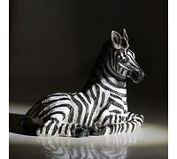 Wisifayardin Sculpture de Table zébré en résine - Noir et Blanc - Zèbre Africain Safari à Collectionner pour Chambre à Coucher, Salon, Bureau, bibliothèque, cheminée, entrée, Foyer, crèche