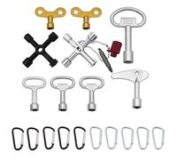 WISIRENT Lot de 9 clés universelles pour robinet - Clé universelle - Clé triangulaire - En acier inoxydable - Pour compteur électrique, compteur d'eau