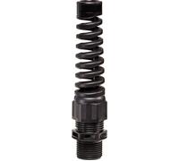 Wiska 10103504 Presse-étoupe résistant aux chocs, avec protection anti-courbure, pour câble plat, avec décharge de traction, avec joint M16 Polyamide noir (RAL