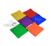 WISSNER® aktiv lernen - Planche géométrique 2 faces 15 x 15 cm, en 6 couleurs (6x081610.x) en étui - RE-Plastic®