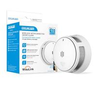 Wisualarm Détecteur de fumée Connecté, Détecteur Fumée Intelligent pour la Maison, Alarme Incendie Intelligente avec Certifié TUV et EN14604, Détecteur de Fumée Interconnecté(1*détecteur de fumée)