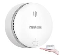 Wisualarm Détecteur de fumée pour la Maison, Batterie de 10 Ans, Alarme Incendie Silence Via la télécommande, Détecteur Fumée Certifié et EN14604 (1 pièce)