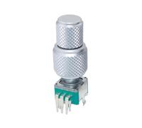 Wisyurt Encodeur à Double EC11EBB24C03 avec Interrupteur à Bouton, Poignée 30 Positions, Capuchons en Alliage D'Aluminium de 25 Mm