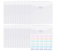 Wisyurt Lot de 24 boîtes de rangement pour papier de scrapbooking avec onglets adhésifs pour papier, peintures, carton et photos