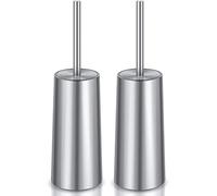 WITAIR Lot de 2 brosses WC et Support en Acier Inoxydable 304 pour Salle de Bain, Toilettes, Ergonomique, élégante, Durable