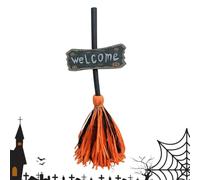 Witch Broom | Animated Floating Moving Light Up Spooky Dancing Prop | Witch