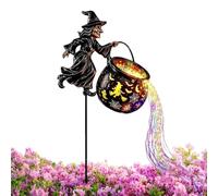Witch Cauldron LED Light - Halloween Garden Stake | Hollow Projection Lamp