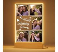 witfox Plaque Personnalisée avec Photo - Lampe Acrylique LED Personnalisée, Cadre Photo Spotify Personnalisé, Cadeau Unique pour Couple, Famille, Amis, Anniversaire, Noël, Saint-Valentin, 5 Image