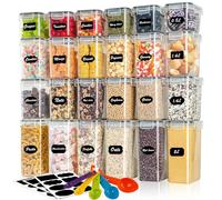 Withosent Lot de 24 boîtes de conservation avec couvercle - Boîte de rangement hermétique en plastique - Boîte à céréales (2 l, 1,4 l 0,8 l)