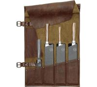 WITLOFT Rouleau à couteaux en cuir 5 poches marron foncé 410105