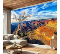WIVCOMD Réalisme Naturel Papier Peint Mural Salon, Arbre Mort Dans Le Grand Canyon États-Unis Papier Peint Panoramique Soie Moderne, Décoration Murale Poster Tableaux Muraux Ocre - 250 X 175 Cm