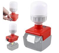 WIYETY Lampe sans fil pour batterie Einhell 18 V, projecteur LED 350-1300 lm, lampe de travail 12 W, équipement de chantier et camping