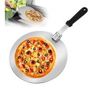 WIYETY Pelle à pizza ronde de 12 pouces, pelle à pizza en acier inoxydable, pelle à pizza ronde pour pizza, pelle à pizza avec poignée pliable, élévateur à pizza pour pizzas, pain, pâte, pâtisseries