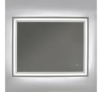 Wiyuer Miroir de salle de bain LED - 90 x 70 cm - Interrupteur tactile - 3 couleurs de lumière - Intensité variable - 3000 K - 4000 K - 6000 K - IPX4 - Étanche - Avec fil - Rectangulaire - Argenté