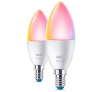 Wiz 2 Ampoules Flamme 40w C37 E14 Blanc