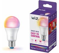 WiZ Ampoule LED connectée A60, Blanc ajustable et Multicolore, Culot E27, Équivalent 100 W, 2200-6500 K, 1521 lumens, Intensité réglable, Compatible Alexa, Google Assistant et Apple HomeKit, pack de 1