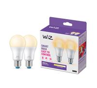 Wiz Ampoules LED A60 E27 connectées Wi‑Fi/Bluetooth 60W Pack 2 Blanc