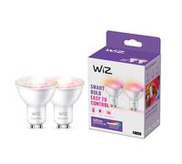 WiZ Ampoule LED connectée GU10 couleur Wi‑Fi 345 lm équiv 50W lot de 2 – Alexa Google Apple HomeKit