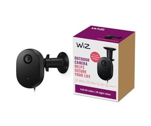 WiZ Caméra de sécurité Vidéo Full HD, Vision Nocturne IR, détection de Mouvement et de Son, se connecte à Votre Wi-FI, contrôle Vocal/Application, Fonctionne avec Google Home, Alexa et HomeKit