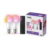 Ampoule LED connectée WIZ Kit E27 60W x2 + télécommande