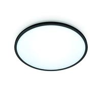 Wiz Plafonnier LED SuperSlim 14W 2700–6500K Wi‑Fi Nuances de blanc Alexa Google HomeKit Noir