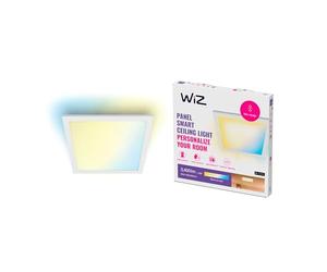 WiZ Plafonnier Panel Smart, Luminaire connecté RGB, Blanc, 60x60x4,2cm | Plafonnier carré et plat connecté, 36W, Multicolore, 3400lm, Connexion Wi-Fi, Compatible WiZ App, Alexa, Google & Apple Home