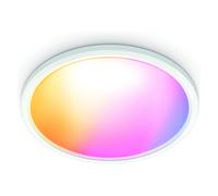 WiZ Plafonnier Wi-Fi SuperSlim 32W RGBW 545 mm Blanc fonctionne avec Alexa, Google Assistant