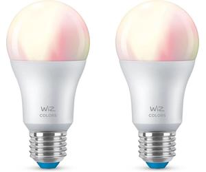 WiZ Smart Bulb E27 60W Equivalent Dimmable Blanc et Couleur Wi-Fi