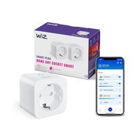 WiZ Smart Plug Wi-Fi, Type F, 230 V, 50 Hz, Installation Facile, Certifié Matter, Contrôles Intelligents, Commande Vocale, Compatible Alexa, Google Home et Apple Home, Pack de 2