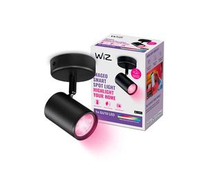 WiZ Spot Connecté Wi-FI couleur IMAGEO 1x5W 2200-6500K, Noir, fonctionne avec Alexa, Google Assistant et Apple HomeKit